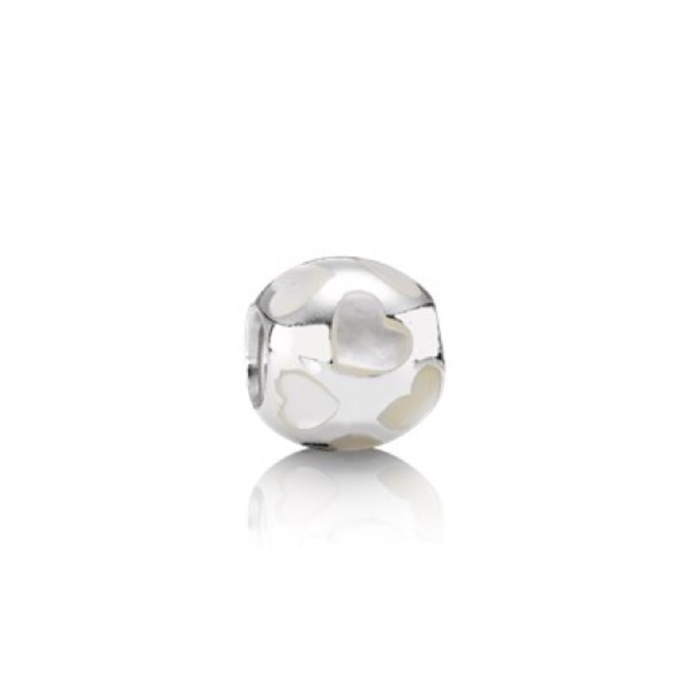 Pandora opal heart bead charm